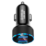 Maxbell 3A Mini Dual USB Phone Car Charger Adapter Quick Charge Black