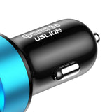 Maxbell 3A Mini Dual USB Phone Car Charger Adapter Quick Charge Blue