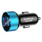 Maxbell 3A Mini Dual USB Phone Car Charger Adapter Quick Charge Blue