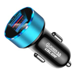 Maxbell 3A Mini Dual USB Phone Car Charger Adapter Quick Charge Blue