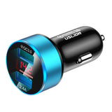 Maxbell 3A Mini Dual USB Phone Car Charger Adapter Quick Charge Blue