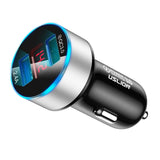 Maxbell 3A Mini Dual USB Phone Car Charger Adapter Quick Charge Silver