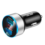 Maxbell 3A Mini Dual USB Phone Car Charger Adapter Quick Charge Silver