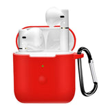 Maxbell Travel Carrying Silicone Protective Case for QCY T8 Red