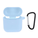 Maxbell Travel Carrying Silicone Protective Case for QCY T8 Light Blue