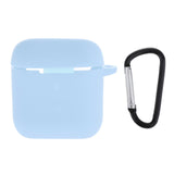 Maxbell Travel Carrying Silicone Protective Case for QCY T8 Light Blue