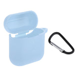 Maxbell Travel Carrying Silicone Protective Case for QCY T8 Light Blue