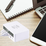 Maxbell Universal Type-C Qi 5 USB Ports QC 3.0 Charging Station for iPhone iPad UK