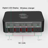 Maxbell Quick Charge USB C Qi 5 USB Ports QC 3.0 Charging Station for iPhone iPad AU