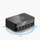 Maxbell Quick Charge USB C Qi 5 USB Ports QC 3.0 Charging Station for iPhone iPad AU