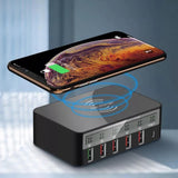 Maxbell Quick Charge USB C Qi 5 USB Ports QC 3.0 Charging Station for iPhone iPad AU