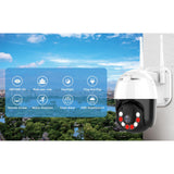 Maxbell Pan/Tilt Speed 3MP PTZ Wireless IP Wifi Camera 1296P 4X Zoom Surveillance US