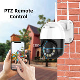 Maxbell Pan/Tilt Speed 3MP PTZ Wireless IP Wifi Camera 1296P 4X Zoom Surveillance US