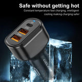 Maxbell Fast 30W USB C Car Charger Double USB QC 3.0 Universal for iPhone Xs X