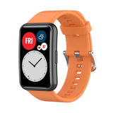 Maxbell Soft Silicone Watch Band For Huawei Watch Fit TIA-B09 TIA-B19 Orange