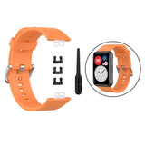 Maxbell Soft Silicone Watch Band For Huawei Watch Fit TIA-B09 TIA-B19 Orange