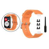 Maxbell Soft Silicone Watch Band For Huawei Watch Fit TIA-B09 TIA-B19 Orange