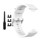 Maxbell Soft Silicone Watch Band For Huawei Watch Fit TIA-B09 TIA-B19 White