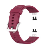 Maxbell Soft Silicone Watch Band For Huawei Watch Fit TIA-B09 TIA-B19 wine red