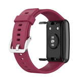 Maxbell Soft Silicone Watch Band For Huawei Watch Fit TIA-B09 TIA-B19 wine red