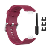 Maxbell Soft Silicone Watch Band For Huawei Watch Fit TIA-B09 TIA-B19 wine red