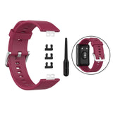 Maxbell Soft Silicone Watch Band For Huawei Watch Fit TIA-B09 TIA-B19 wine red