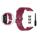 Maxbell Soft Silicone Watch Band For Huawei Watch Fit TIA-B09 TIA-B19 wine red