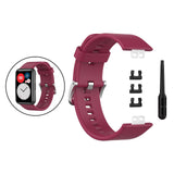 Maxbell Soft Silicone Watch Band For Huawei Watch Fit TIA-B09 TIA-B19 wine red