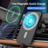 Maxbell K16 15W Car Magnetic Qi Wireless Charger  for iPhone 12 Mini Pro Max balck