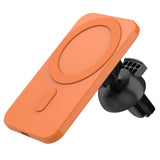 Maxbell K16 15W Car Magnetic Qi Wireless Charger  for iPhone 12 Mini Pro Max orange