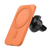 Maxbell K16 15W Car Magnetic Qi Wireless Charger  for iPhone 12 Mini Pro Max orange