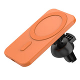 Maxbell K16 15W Car Magnetic Qi Wireless Charger  for iPhone 12 Mini Pro Max orange