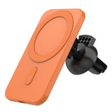 Maxbell K16 15W Car Magnetic Qi Wireless Charger  for iPhone 12 Mini Pro Max orange