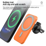 Maxbell K16 15W Car Magnetic Qi Wireless Charger  for iPhone 12 Mini Pro Max orange