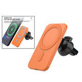 Maxbell K16 15W Car Magnetic Qi Wireless Charger  for iPhone 12 Mini Pro Max orange
