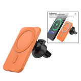 Maxbell K16 15W Car Magnetic Qi Wireless Charger  for iPhone 12 Mini Pro Max orange