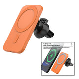 Maxbell K16 15W Car Magnetic Qi Wireless Charger  for iPhone 12 Mini Pro Max orange