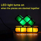 Maxbell New  LED Night Light Colorful Stackable Puzzles Lamp 7 Pieces Gifts