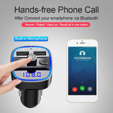 Maxbell Wireless Car FM Transmitters Multifunction Hands-Free Calling Dual USB Port