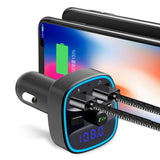 Maxbell Wireless Car FM Transmitters Multifunction Hands-Free Calling Dual USB Port