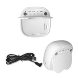 Digital Alarm LED Display Voice-activated 4 Level Brightness Setting White