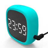 Digital Alarm LED Display Voice-activated 4 Level Brightness Setting Blue