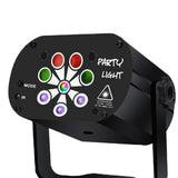 Maxbell 8Hole 120 Pattern Remote Sound Activated Party Stage Light USB Charging