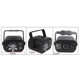 Maxbell 8Hole 120 Pattern Remote Sound Activated Party Stage Light USB Charging