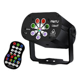 Maxbell 8Hole 120 Pattern Remote Sound Activated Party Stage Light USB Charging