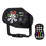 Maxbell 8Hole 120 Pattern Remote Sound Activated Party Stage Light USB Charging