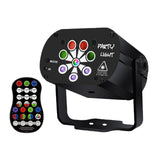 Maxbell 8Hole 120 Pattern Remote Sound Activated Party Stage Light USB Charging
