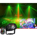Maxbell 8Hole 120 Pattern Remote Sound Activated Party Stage Light USB Charging