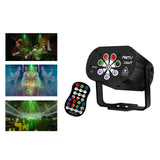 Maxbell 8Hole 120 Pattern Remote Sound Activated Party Stage Light USB Charging