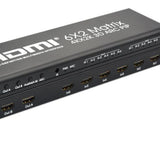 Maxbell HD 4K HDMI Matrix Switch Box Switcher Splitter Converter 6 in 2 out EU Plug